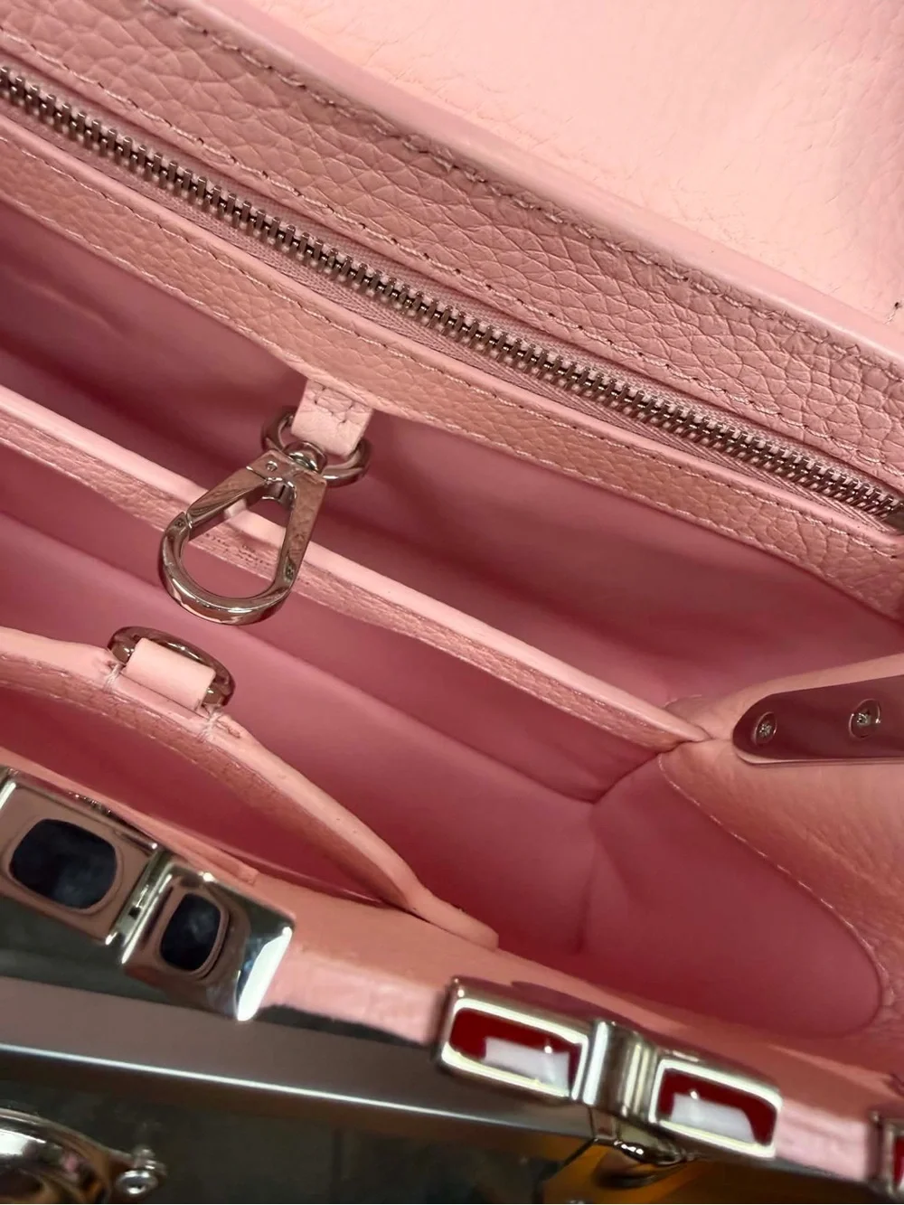 Louis Vuitton Pink Pebbled Leather Top-Handle Satchel